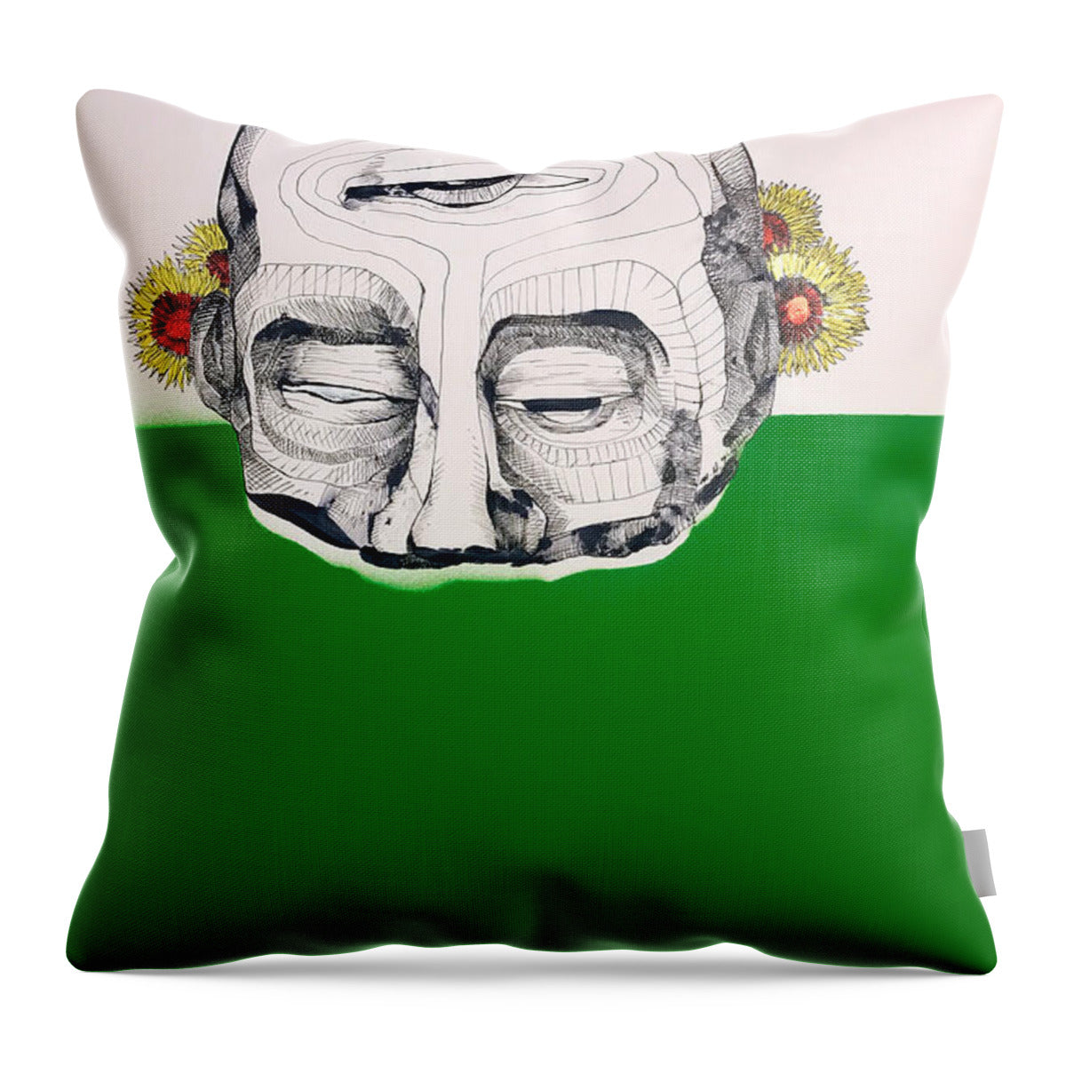 Helios II Green - Throw Pillow