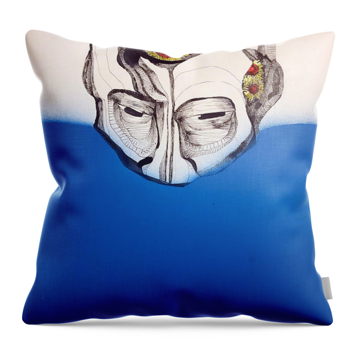 Helios III Blue - Throw Pillow