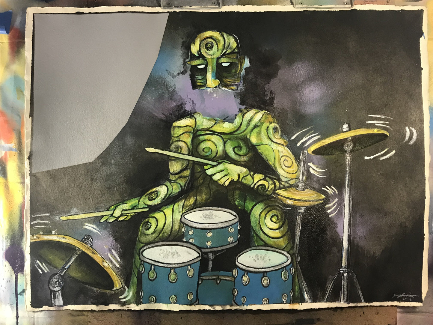 The Drummer - Hank Yaghooti - Art and Illustration